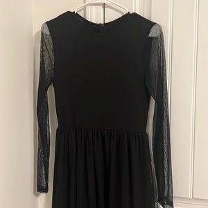 Long black soft lace dress size M